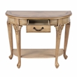 Beaumont Lane Wood Antique Beige Console Table Demilune 36.5
