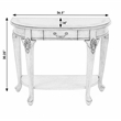 Beaumont Lane Wood Antique Beige Console Table Demilune 36.5