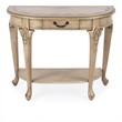 Beaumont Lane Wood Antique Beige Console Table Demilune 36.5