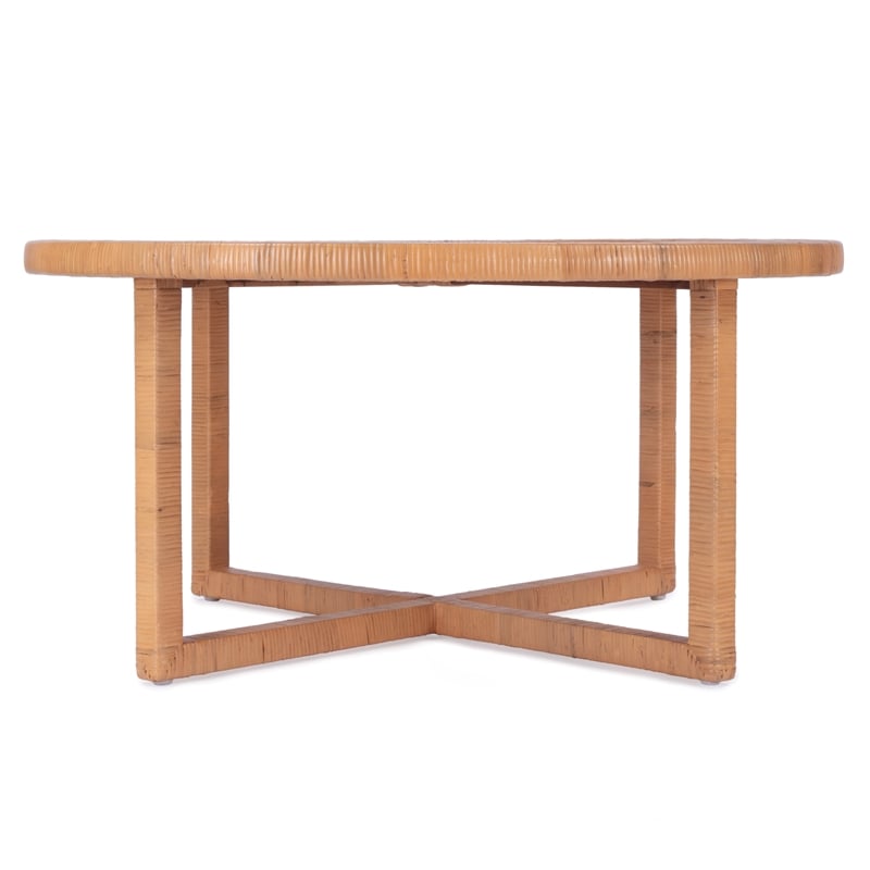 Beaumont Lane Coastal Rattan Round Coffee Table - Natural Rattan