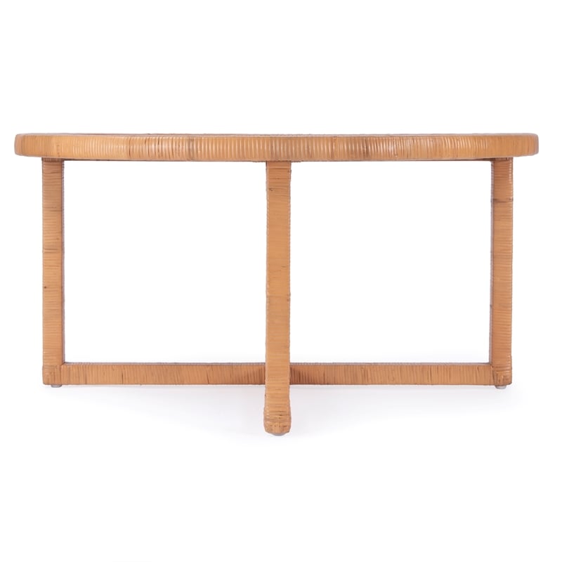 Beaumont Lane Coastal Rattan Round Coffee Table - Natural Rattan