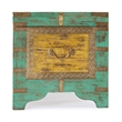 Beaumont Lane Mango Wood Blue Coffee Table Rectangular Hand-Painted 32