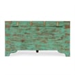 Beaumont Lane Mango Wood Blue Coffee Table Rectangular Hand-Painted 32
