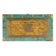 Beaumont Lane Mango Wood Blue Coffee Table Rectangular Hand-Painted 32