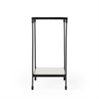 Beaumont Lane Transitional Outdoor Marble & Iron Side Table In Black