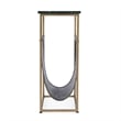 Beaumont Lane Modern Marble & Leather Magazine Side Table - Green