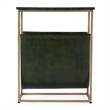 Beaumont Lane Modern Marble & Leather Magazine Side Table - Green