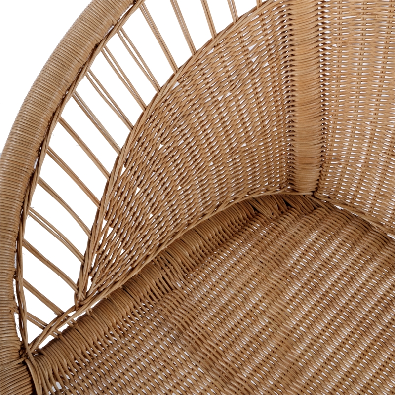 Beaumont Lane Transitional Woven Rattan Accent Chair - Natural