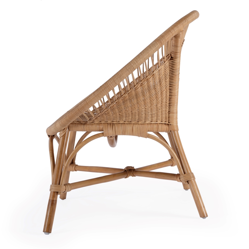 Beaumont Lane Transitional Woven Rattan Accent Chair - Natural
