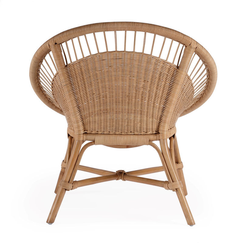 Beaumont Lane Transitional Woven Rattan Accent Chair - Natural