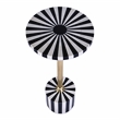 Beaumont Lane Modern Brass And Bone Inlay Round Side Table - Black White