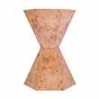 Beaumont Lane Modern Wood Hexagon Side Table - Traditional Burl