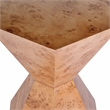 Beaumont Lane Modern Wood Hexagon Side Table - Traditional Burl