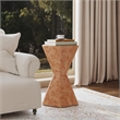 Beaumont Lane Modern Wood Hexagon Side Table - Traditional Burl