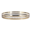 Beaumont Lane Modern Round Metal Serving Tray - Polished Gold