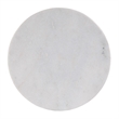 Beaumont Lane Contemporary Round Marble and Metal Side Table in Black