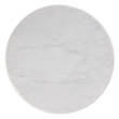 Beaumont Lane Transitional Marble and Wood Side Table - White/Light Beige