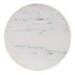 Beaumont Lane Contemporary Round Marble and Wood Side Table - Brown