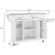 Beaumont Lane Transitional Wood Granite Top Kitchen Cart in Cherry/Gray