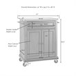 Beaumont Lane Compact Wood Kitchen Granite Top Kitchen Cart in White