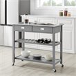 Beaumont Lane Modern Stainless Steel Top Kitchen Cart in Gray