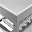 Beaumont Lane Modern Stainless Steel Top Kitchen Cart in Gray