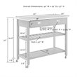 Beaumont Lane Modern Stainless Steel Top Kitchen Cart in Gray