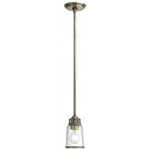 Beaumont Lane Contemporary Mini Pendant Light in Antique Brass