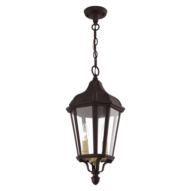 Beaumont Lane Contemporary 2 Light Outdoor Hanging Lantern in Bronze