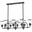 Beaumont Lane Contemporary 8 Light Linear Chandelier in Bronze