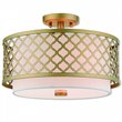 Beaumont Lane Contemporary 3 Light Semi Flush Mount in Soft Gold