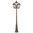 Beaumont Lane Contemporary 4 Light Bronze Outdoor Post Light