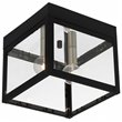 Beaumont Lane Contemporary 2 Light Outdoor Ceiling Mount in Black