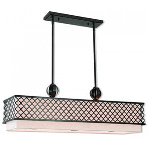 Beaumont Lane Contemporary 9 Light Linear Chandelier in English Bronze