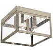Beaumont Lane Contemporary 4 Light Outdoor Ceiling Mount in Nickel