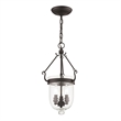 Beaumont Lane Contemporary Steel 3 Light Bronze Chain Lantern