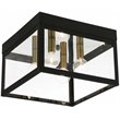 Beaumont Lane Contemporary 4 Light Outdoor Ceiling Mount in Bronze