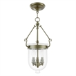 Beaumont Lane Contemporary 3 Light Antique Brass Chain Lantern