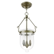 Beaumont Lane Contemporary 3 Light Antique Brass Chain Lantern
