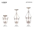 Beaumont Lane Contemporary 3 Light Antique Brass Chain Lantern