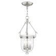 Beaumont Lane Contemporary 3 Light Brushed Nickel Chain Lantern