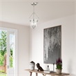 Beaumont Lane Contemporary 3 Light Brushed Nickel Chain Lantern