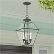 Beaumont Lane Contemporary Outdoor Chain Lantern in Charcoal