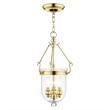 Beaumont Lane Contemporary 3 Light Polished Brass Chain Lantern