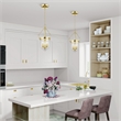 Beaumont Lane Contemporary 3 Light Polished Brass Chain Lantern