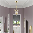 Beaumont Lane Contemporary 3 Light Polished Brass Chain Lantern