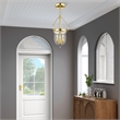 Beaumont Lane Contemporary 3 Light Polished Brass Chain Lantern