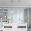 Beaumont Lane Contemporary 3 Light Polished Brass Chain Lantern