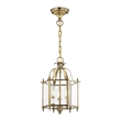 Beaumont Lane Contemporary 3 Light Antique Brass Chain Hang/Ceiling Mount