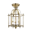 Beaumont Lane Contemporary 3 Light Antique Brass Chain Hang/Ceiling Mount